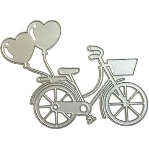 Bicycle Balloon Metal Cutting Dies Stencil Scrapbooking DIY Album Stamp Emboss