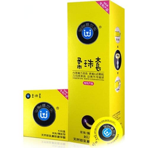 High Quality Lubricated Natural Latex G Spot Condoms Big Particle Dotted Ribbed Stimulate Spike Penis Sleeve Adult Sex Produnt