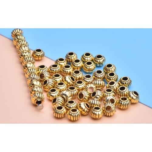 Jewelry components 50PCS/lot Vintage golden 4*5mm lantern shape Charms pendant for DIY jewelry Accessories 24194