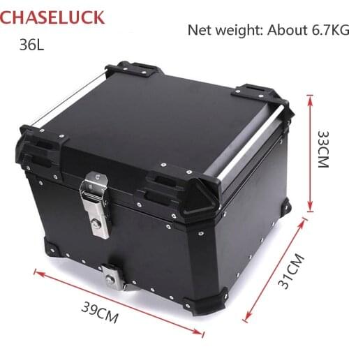 25L 36L 45L 55L Motorcycle Tail Rear Top Luggage Box Helmet Case Storage Trunk Aluminum Toolbox Universal Accessories Waterproof