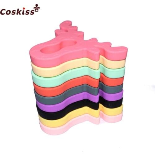 1Pc BPA Free Food Grade Baby Teethers Antlers Pacifier Silicone Beads Baby Chewable Teething Beads For Necklace Pendant