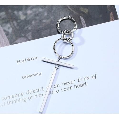 1pc Rock Hoop Cross Shape Earrings Stainless Steel Drop Earring Charm Gifts Party Fashion Women Men Accessories