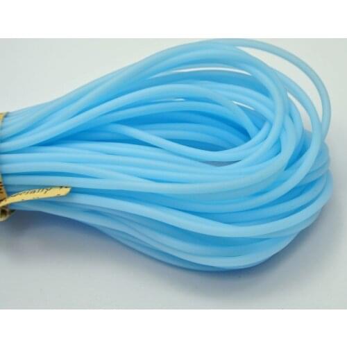 10 Meter Blue 2mm Soft Hollow Rubber Tubing Jewelry Cord Cover Memory Wire
