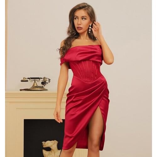 2021New Summer Dress Women Sexy Dress Sleeveless Bodycon Woman Clothes Backless Elegant Satin Dresses