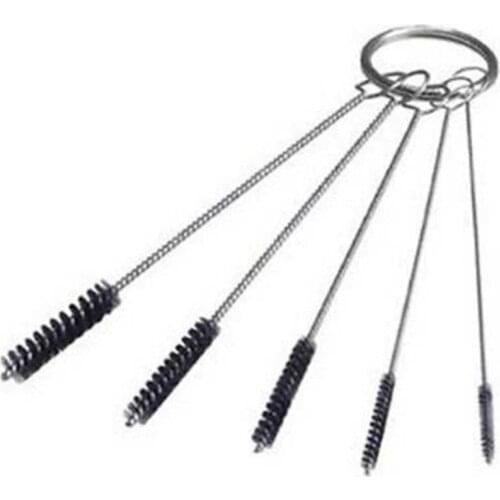 5Pcs/Set 10cm Stainless Steel Straw Brush Cleaner Bottle Tube Pipe Small Long Cleaning Wire Brush Set