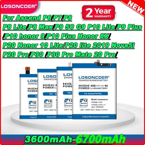 LOSONCOER 6400mAh HB436486ECW For HUAWEI MATE 10 Mate 10 Pro /P20 Pro AL00 L09 L29 TL00 Good Quality Smart Phone Battery