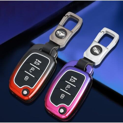 Zinc Alloy Car Key Case Cover For Hyundai Tucson Elantra AD Santa Fe 3 ix45 Sonata LF Creta ix25 2015 2016 2017 2018 Accessories