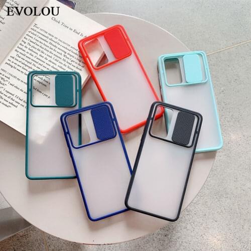 Slide Camera Lens Protection Phone Case for Samsumg M51 M31S S20 FE Translucent Back Cover For Samsung Note 20 S21 Plus A51 A71