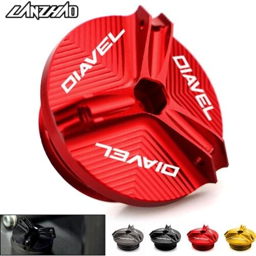 DIAVEL CNC Aluminum Engine Plug Fuel Filter Cover Cap Motorcycle Accessories for Ducati Diavel Carbon AMG Strada XDIAVEL S