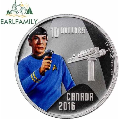 EARLFAMILY 13cm x 12.7cm for Canada Star Trek 10 Dollars DIY Motorcycle Car Stickers Vinyl Material DIY Occlusion Scratch Decal