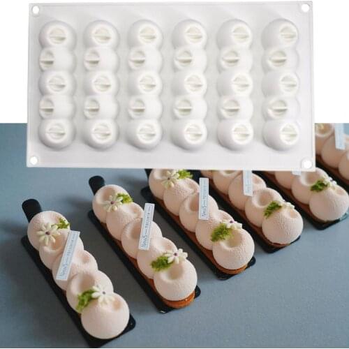 6 Cavity Cake Mold Long Strip-Shaped Non-stick Flexible 3D Silicone Cakes Baking Molds Home Chocolate Mold Bakery Tool