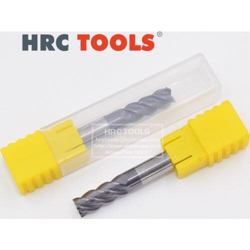 N1-d1x3Hx4Dx50L Naco Coating Tungsten Stainless Steel CNC Endmill 4 Flutes 4mm Machining Engraving Cutter