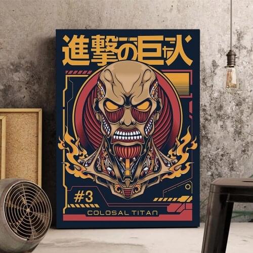 HD Printed Attack on Titan Canvas Painting Wall Art Anime Poster Modern Home Decor Bedroom Bedside Background Modular Pictures