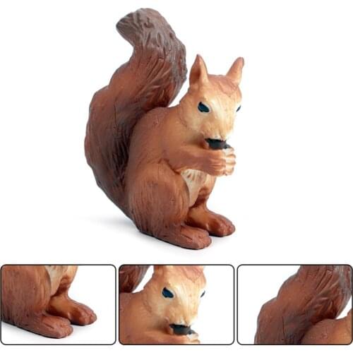 Simulation Wild Animal Miniature Model Simulation Rabbit Squirrel Miniature Static Animal Model Figurine Home Decoration