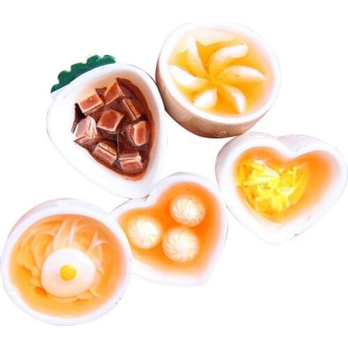 5Pcs/Set Exquisite Miniature Food Lifelike Waterproof Mini Doll House Miniature Food Set Home Decoration Crafts Miniatures