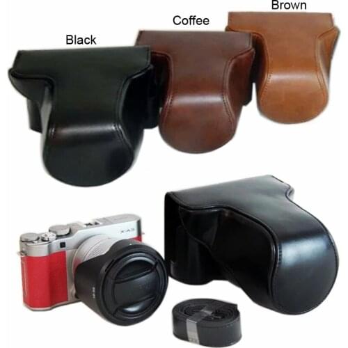 Leather Camera case bag Grip Strap for Fujifilm Fuji X-A2 X-A3 X-A10 X-A20