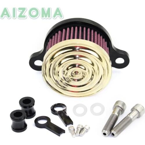 Brass Motorcycle Air Cleaner Intake Kit For Harley XL Sportster 50 72 883 1200 ALL 2004-Up Custom Rough Craft Air Filter Cover