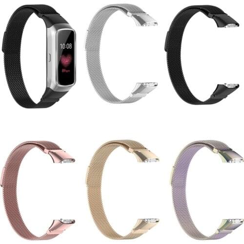Metal Magnetic Stainless Steel Watch Band Replacement Wrist Strap for Samsung Galaxy fit SM-R370 Bracelet Smart Watch
