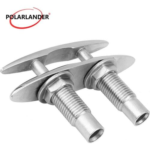 Marine 125mm Bollard Accessories Neat Cleat Double-Deck 5 inch Push-Pull Stainless Steel Hardware Cable Bolt Mooring Dock