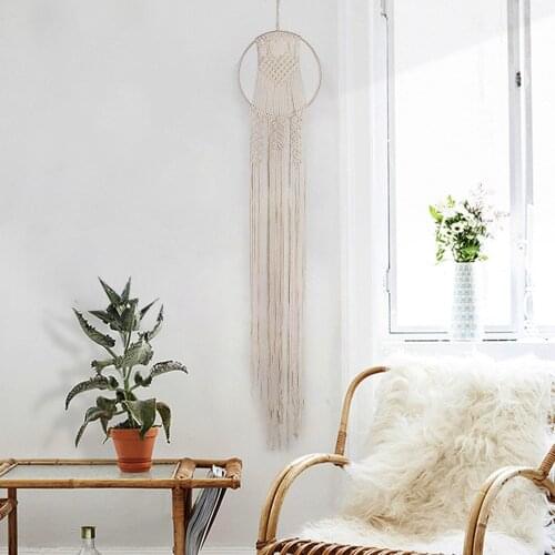 Wall Tapestry Long Tassel Hand-woven Cotton And Linen Background Bedrooom Home Decor Nordic New Fashion Ornaments