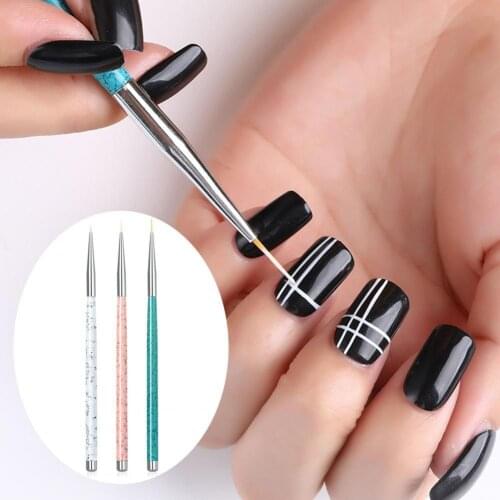 3 Pcs/Sets Nail Art Pen 2 In 1 Double Ends Dotting Drawing Painting UV Gel Liner Polish Brush Set Nail Art Dotting Tools