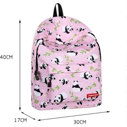 1 piece pink Panda Bamboo 3D Printing Travel Softback Notebook Bag Mochil Casual Backpack For Girls Boys Cute Schoolbag Bagpack