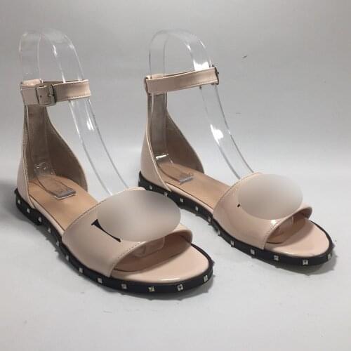 Women Luxury Design Powder Flat Sandals Spring Summer Fashion Lightweight Comfortable Design Genuine Leather Beach Shoes