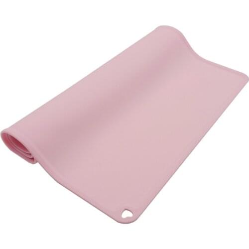 Pet Cats And Dogs Non-slip Moisture-proof Waterproof And Easy To Clean Silicone Anti-overflow 41*31cm Three-color Pet Supplies