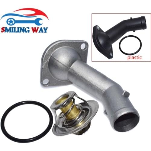 SMILING WAY# Coolant Thermostat + Housing+ Seal For VW Golf Jetta Passat Beetle Cabrio Caddy Polo , Audi TT A4 & Quattro