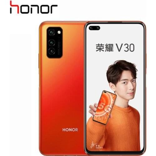 New Original Official Honor V30 Cell Phone 6.57 Inch Kirin 990 Octa Core Android 10 OS SA/NSA NFC 4200mah Battery 5G Version