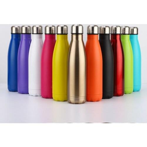 350/500/750/1000ml Double wall Steel Water bottle Thermos bottle keep Hot and Cold Insulated Vacuum Flask for Sport