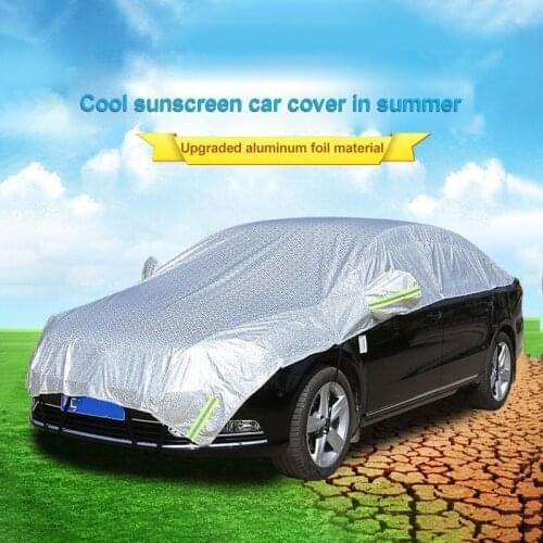 Universal Car Cover Size M/L/XL Indoor Outdoor Car Sunshade Half Cover Sun UV Snow Dust Resistant Protection Cover For Sedan SUV