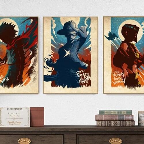 Japanese Classic Anime Decoration Mural Color Retro Poster Canvas Painting and Living Room Wall Art Prints for Modern Home Decor