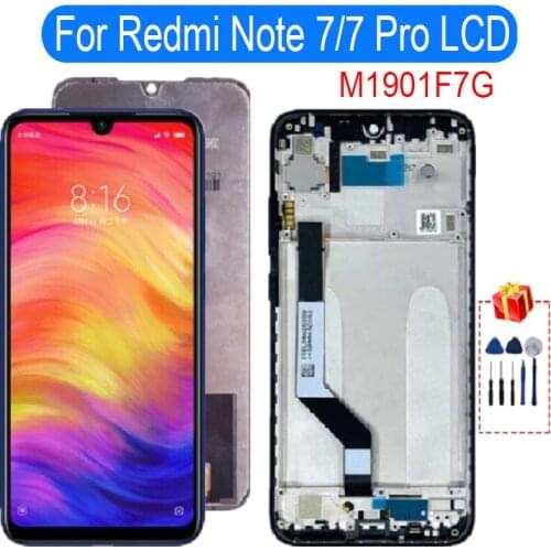 For Xiaomi Redmi Note 7 Pro 7 LCD Display Touch Screen With Frame Digitizer Assembly Replacement For Redmi M1901F7G LCD Display