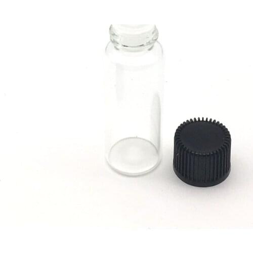 100pcs 5cc Mini Clear Glass Bottle with Orifice Reducer Small Essential Oil 5ml Vials Fast Shipping