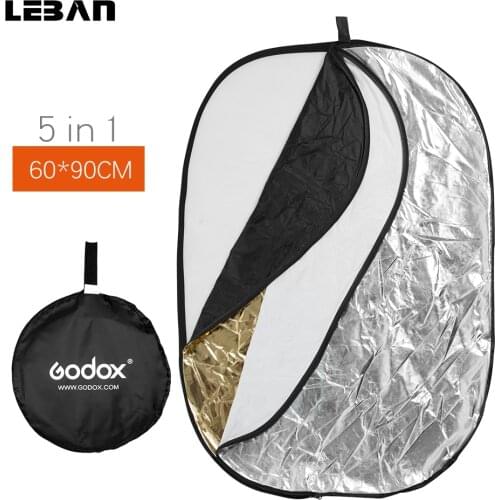 Godox 24"-36" 5 in 1 Light Mulit Collapsible disc Photography Reflector 60*90 cm