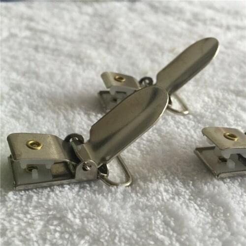 50pcs/lot 1'' 25mm metal hook baby dummy pacifier holder clips suspender clip soother clips for baby ribbon