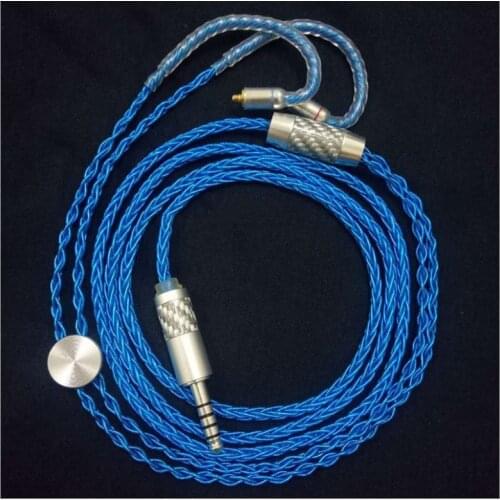 8 share silver plated cable upgrade wire 2.5mm/3.5mm/4.4mm mmcx 0.78mm