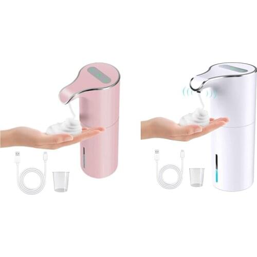 450Ml Automatic Soap Dispenser Touchless Foaming Soap Dispenser Rechargeable Waterproof Foam Soap Pump Dispenser