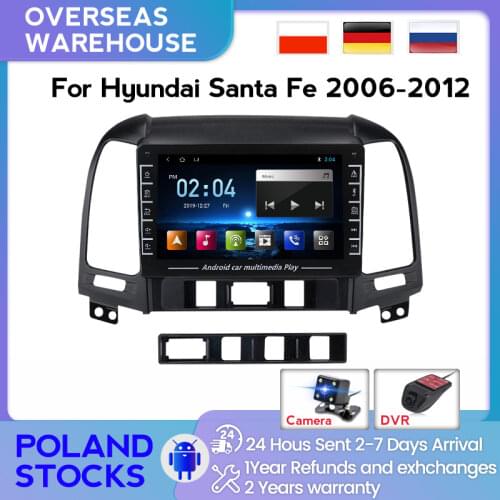 IPS USB Car Multimedia player For Hyundai Santa Fe 2 2006 2007 2008 2009 2010 - 2012 WIFI Bluetooth 1GB 16GB Audio radio 2 din