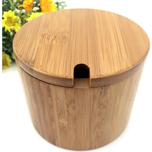 Bamboo Spice Jar Kitchen Storage Box 1PC
