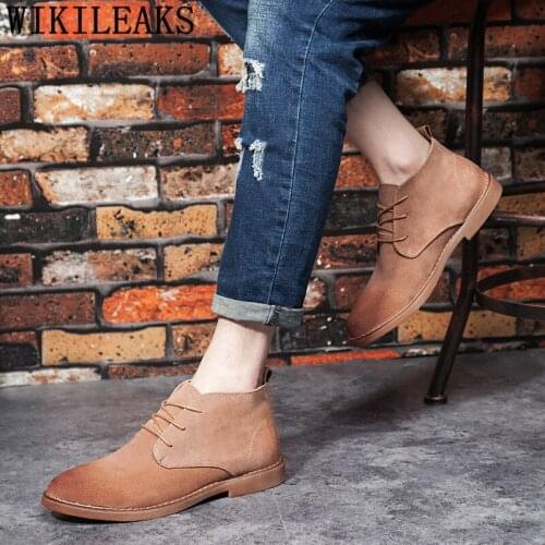 Ankle Boots Men Leather Snow Boots Men Military Winter Shoes Men Boots Genuine Leather Tenis Hombre Casual Zapatos De Seguridad