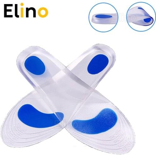 Man Women Soft Silicone Gel Orthotic Insoles for Flat Feet Arch Support Orthopedic Massaging Cushion Insert Foot Care Shoes Pads