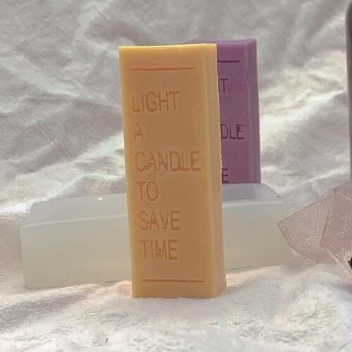 Long Letters Candle Silicone Mould Chocolate Candy Pastry Moud for Simple Cold Tone Style Simple life Candle Form For Candles