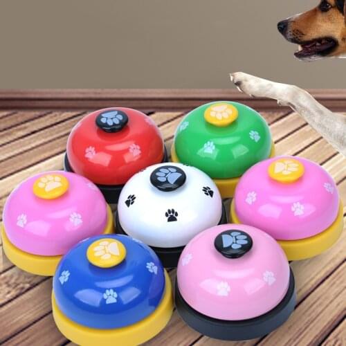 Dropshipping Pet Toy Training Called Dinner Small Bell Footprint Ring Dog Toys Teddy Puppy Call Pet Supplies Interactive Trainer