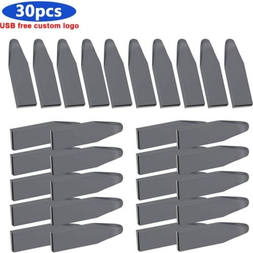 Bulk 30pcs free Customize logo NEW usb flash drive 128GB 64GB 32GB 16GB 8GB 4GB pen drive metal USB 2.0 Waterproof disk
