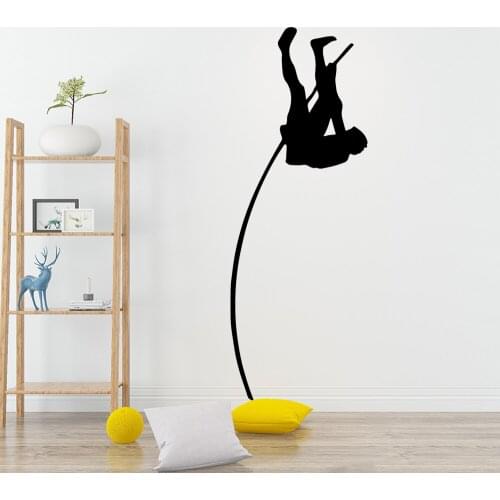 Delicate Sports Pole Vault Pvc Wall Decals For Living Room Vinyl Sticker Mural Poster Children Room Decal Creative Stickers