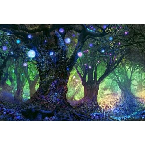 JMINE Div 5D Magic Tree enchanted Forest Full Diamond Painting cross stitch kits art Scenic 3D paint by diamonds