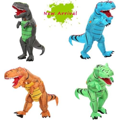 Dinosaur Trex Cosplay for Kid Unisex Jumpsuits for Halloween Carnival Party Purim Happy Birthday Animal T-Rex Inflatable Costume