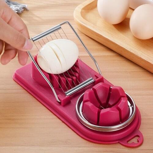 Multifunctional Egg Cutter Stainless Steel Egg Slicer Fruit Cutting Tools Sectioner Cutter Luncheon Meat Cutter Kitchen Gadgets